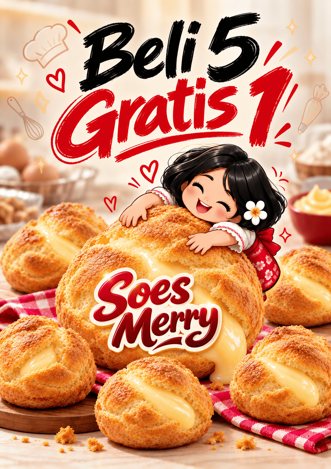 Poster Buy 5 Get 1 Free Soes Merry